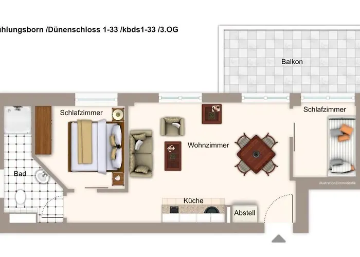 Dünenschloss Dünenschloss 1-33 Apartamento